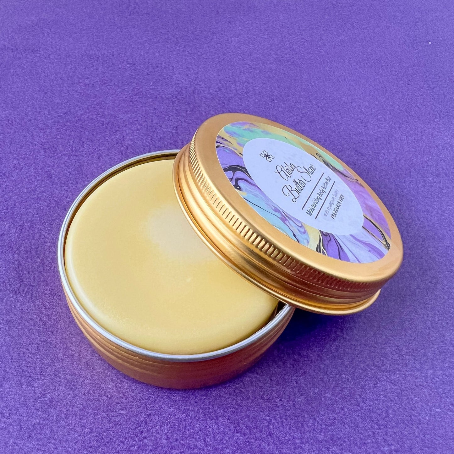 Akiba Butter Stone - Moisturizing Body Butter Bar (Travel Size) - with Kpangnan Butter (Fragrance free)