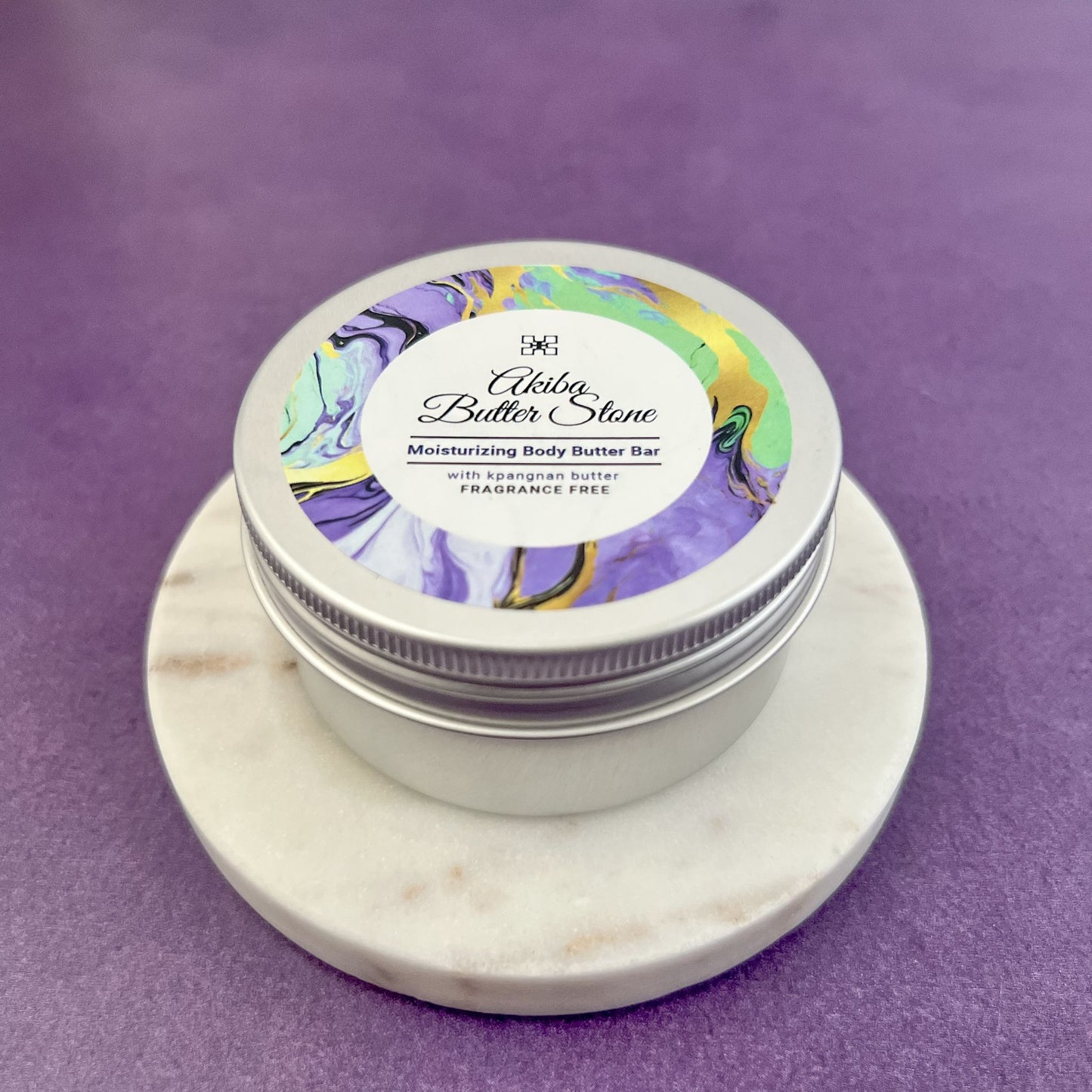 Akiba Butter Stone - Moisturizing Body Butter Bar with Kpangnan Butter (Fragrance Free)