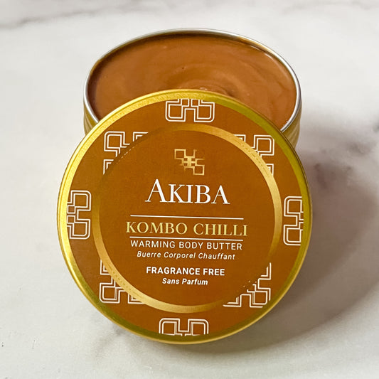 Everyday Moisture - Akiba "Kombo Chilli" Body Butter - Warming relief. Fragrance-free. Finally