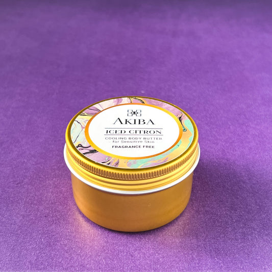 NEW! Akiba "Iced Citron" - Cooling Body Butter with Kpangnan Butter and Cooling Lemon Extract (Fragrance Free)