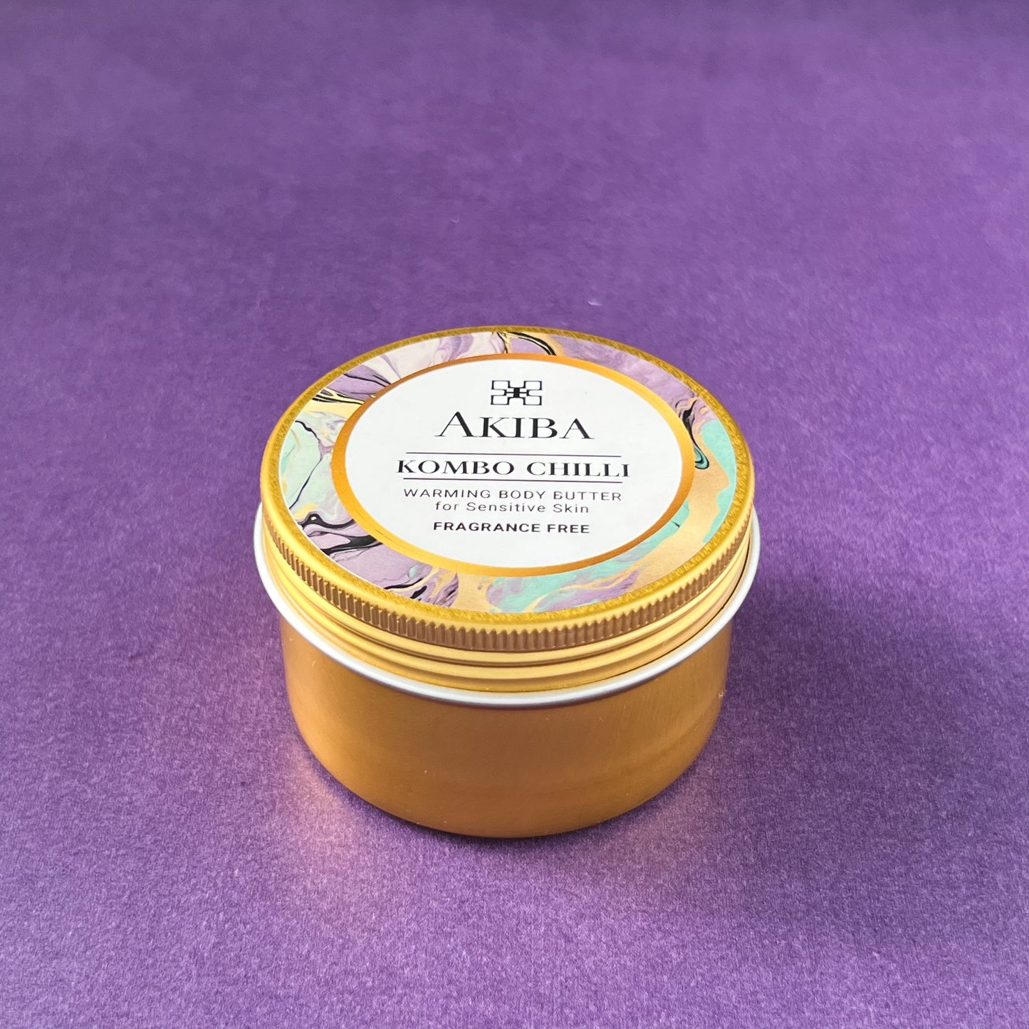 NEW! Akiba "Kombo Chilli" Moisturizing and Sore Muscle Relief Body Butter - with Kpangnan Butter and Warming Chilli Extract (Fragrance free)