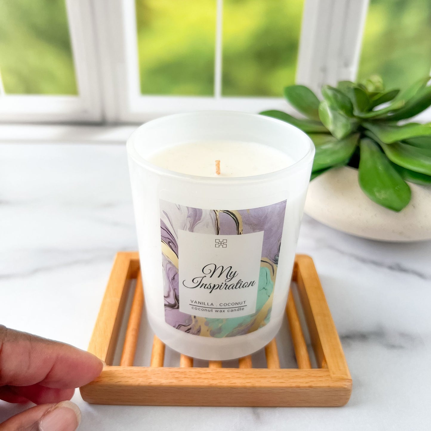 Coconut Wax Candle (My Inspiration) - Creamy Vanilla & Coconut Sugar