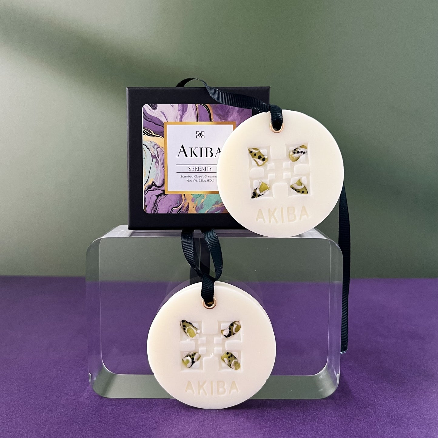 NEW! Akiba Scented Closet Ornaments - "Serenity" (Lemongrass and Green Tea)