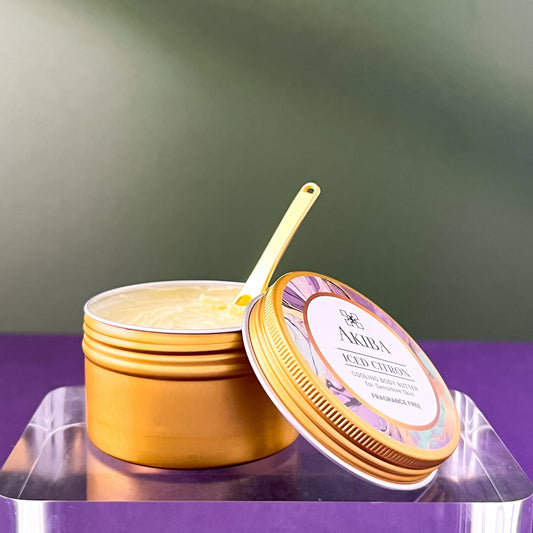 NEW! Akiba "Iced Citron" - Cooling Body Butter with Kpangnan Butter and Cooling Lemon Extract (Fragrance Free)
