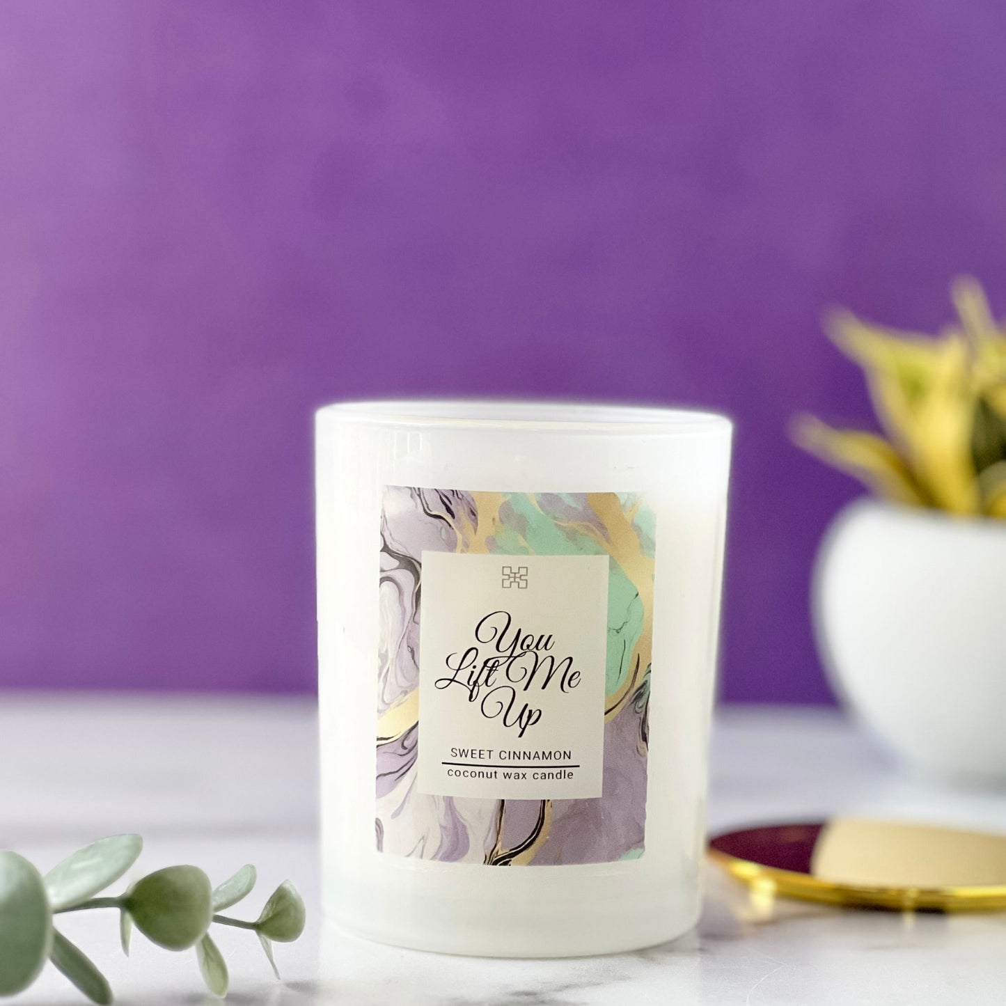 Coconut Wax Candle (You Lift Me Up) - Sweet Cinnamon